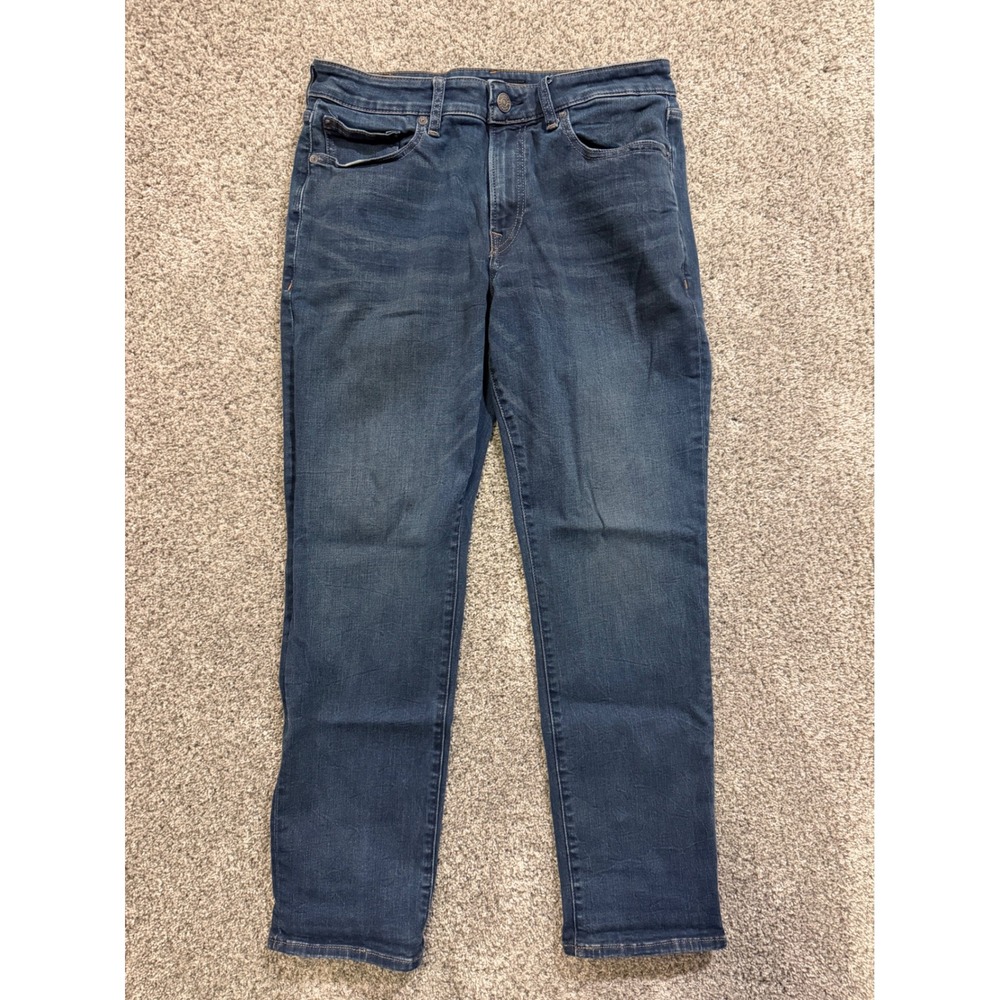 EXPRESS Jeans Mens 31X30 Blue Hyper Stretch Classic Straight Dark Wash Denim
